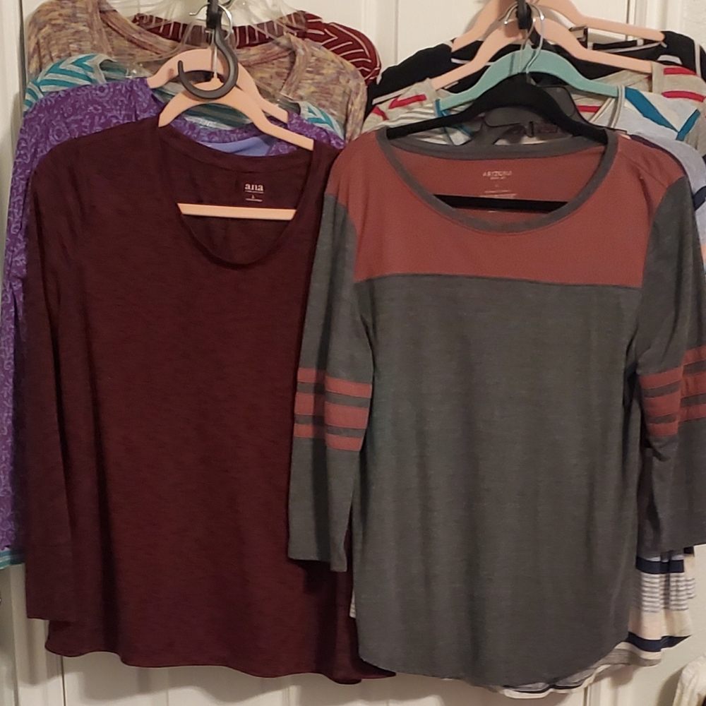 Bundle 10 Women's Tops 3/4 & long Sleeve Arizona, a.n.a. Old Navy, Como Vintage